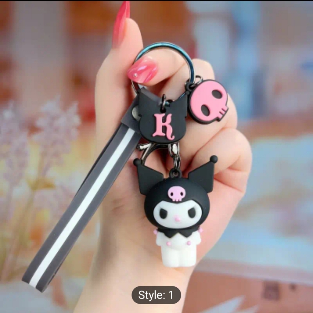 Kuromi Keychain Black